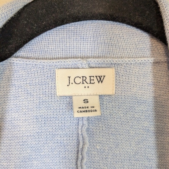 J. Crew Factory Light Blue Oversized Sweater Blazer Size S - Picture 4 of 4